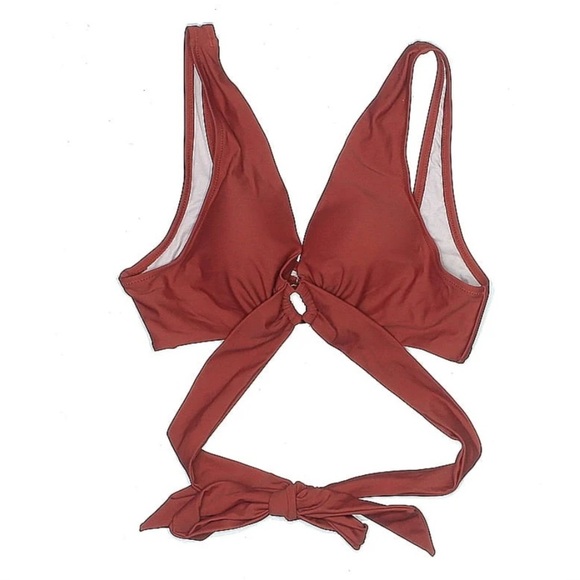 Cupshe Pumpkin Spice Bikini Top with Wrap Around Tie Women’s Large - Picture 8 of 8
